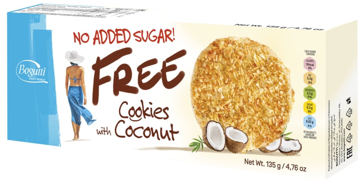 Bogutti - FREE Cookies - 135g – Bogutti förpackning