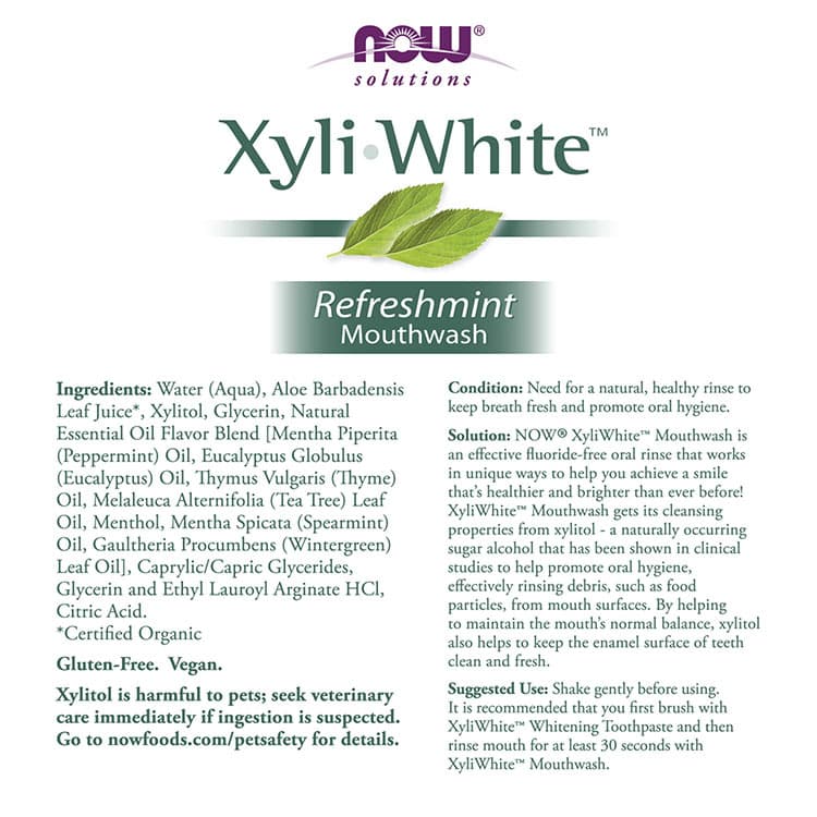 NOW Foods - Xyli White Refreshmint Mundskyl - 473ml