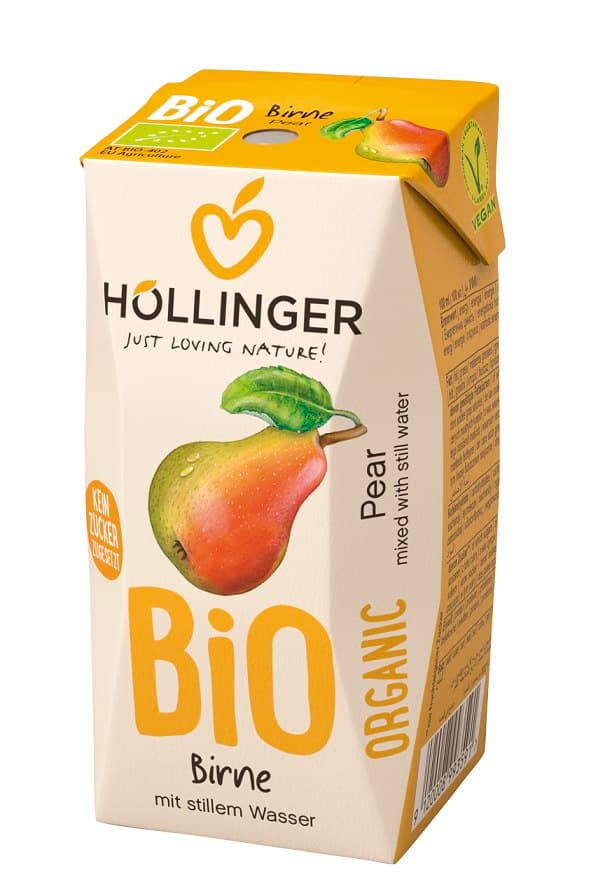 Hollinger - Organic Pear Drink - 200 ml – Hollinger förpackning