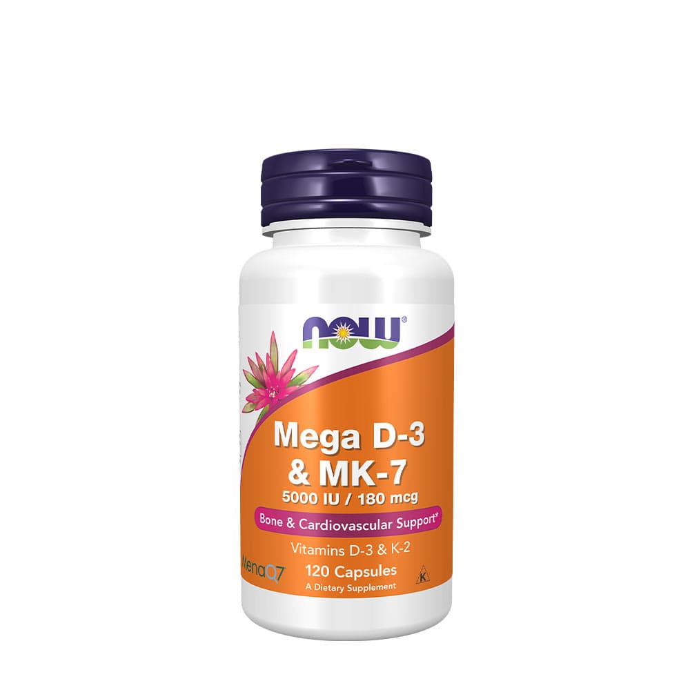 NOW Foods - Mega D-3 & MK-7 – NOW Foods förpackning