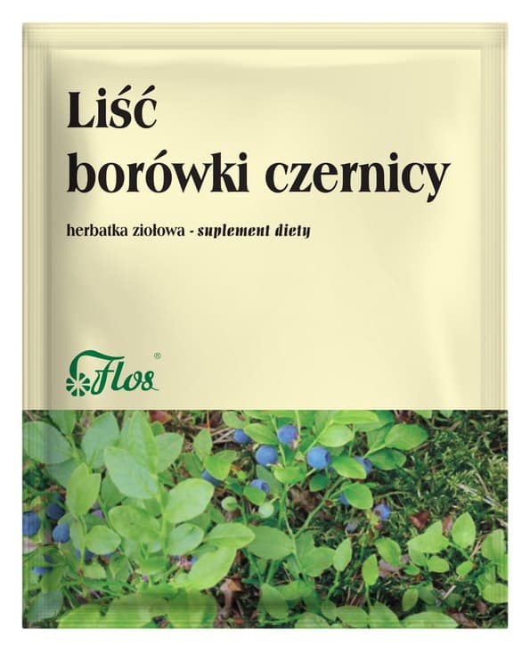 Flos - Bilberry Leaf 50g – Flos förpackning