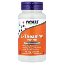 NOW Foods - L-Theanine With Decaf Green Tea, 100mg - 90 Vcaps