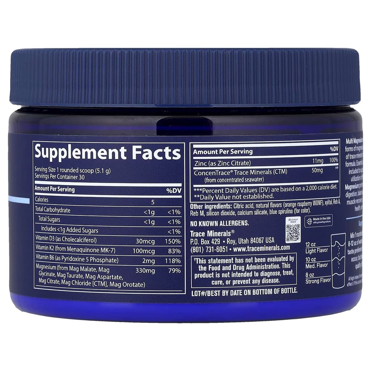 Trace Minerals - Multi Magnesium, Rainbow Sherbet - 153g