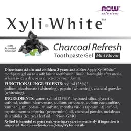 NOW Foods - Xyli·White Charcoal Refresh Toothpaste Gel - 181g