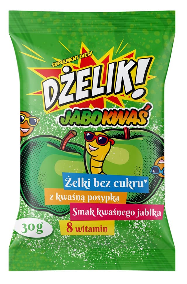 DŻELIK! - Syrlige æblegummies - 30 g – DŻELIK!
