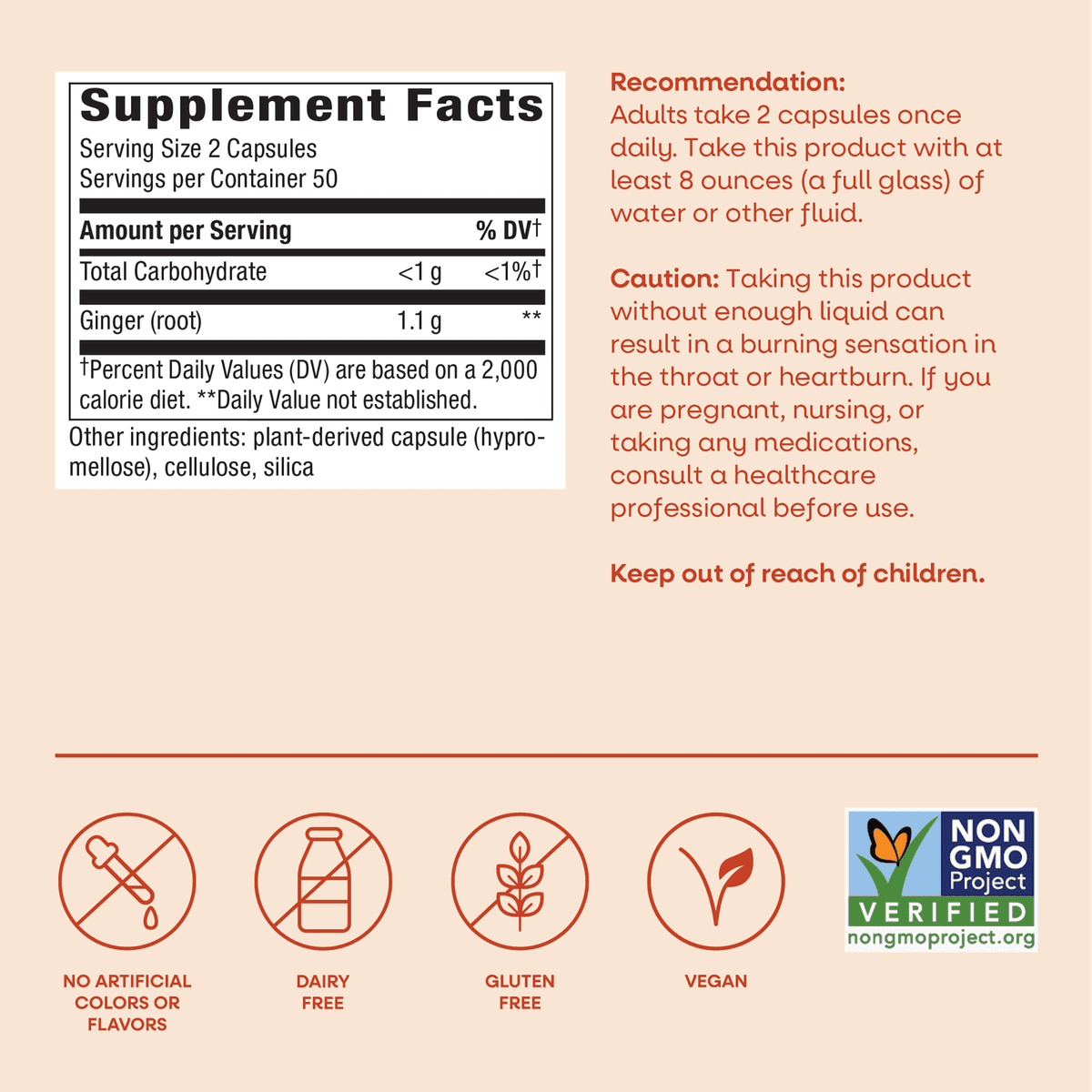 Nature'S Way - Ginger Root - 100 Vcaps
