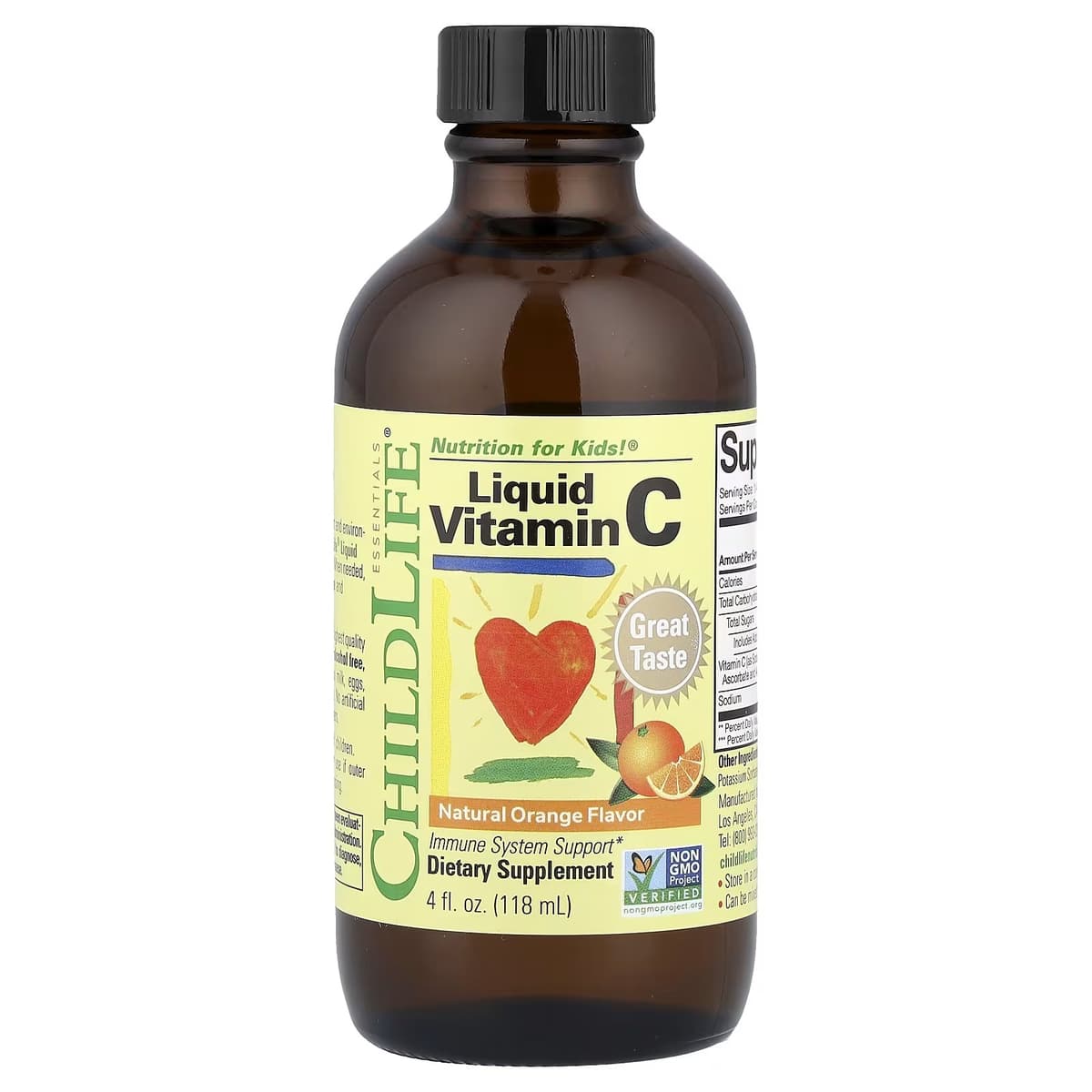Child Life - Liquid Vitamin C, Natural Orange - 118ml
