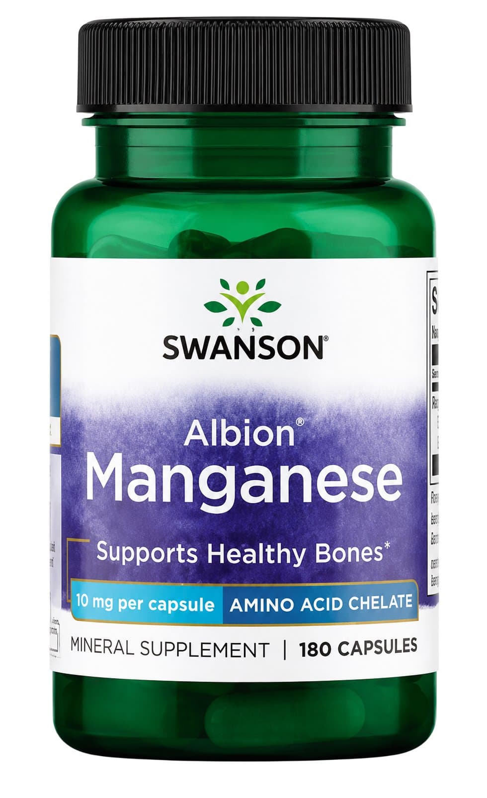 Swanson - Chelated Manganese - 180 Caps – Swanson förpackning
