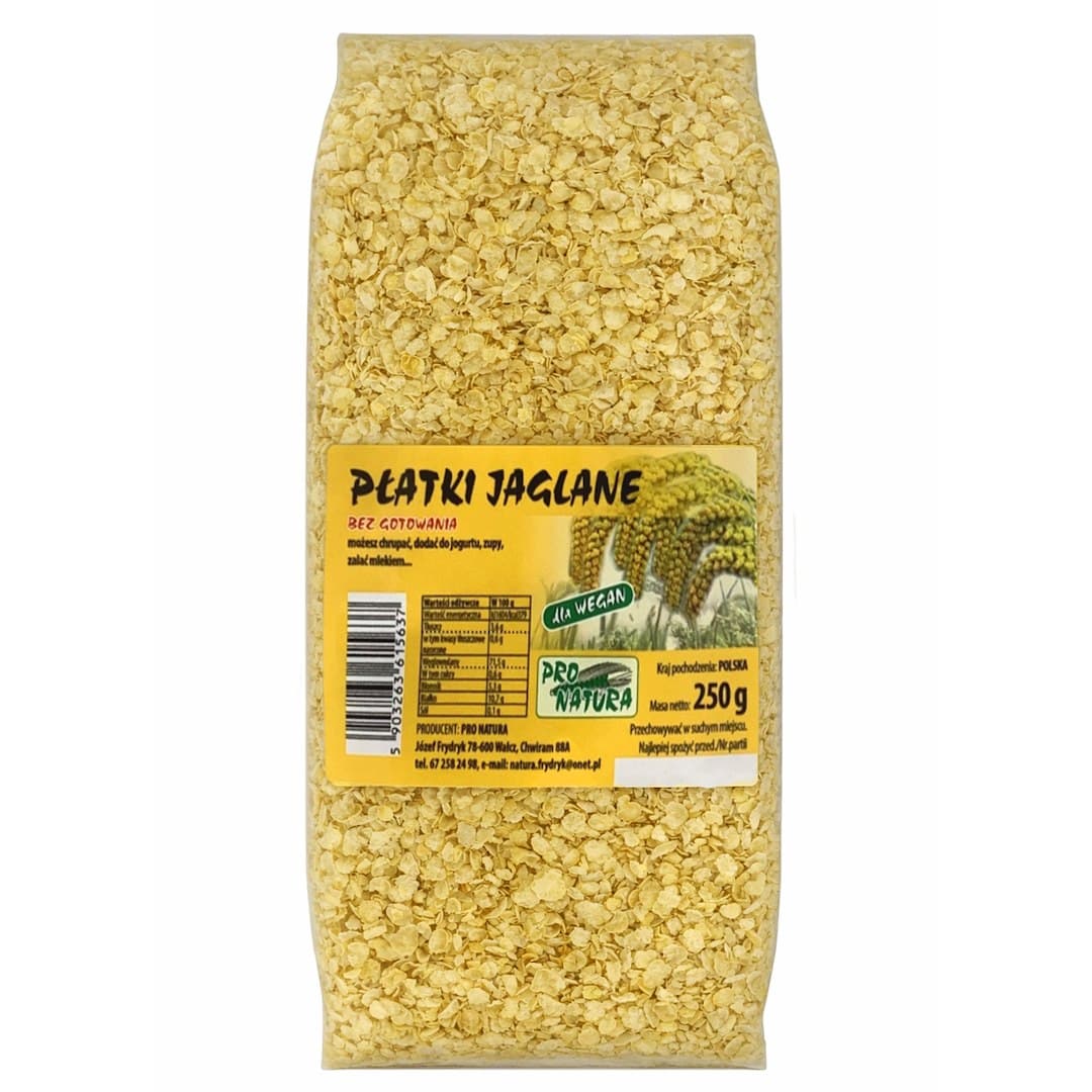 Pro Natura - Millet Flakes - 250g – Pro Natura förpackning