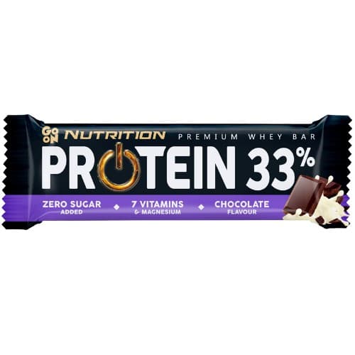 Go On Nutrition - Protein 33% Premium Whey Bar - 50g – Go On Nutrition förpackning