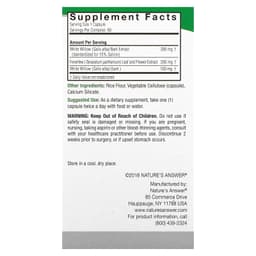 Nature'S Answer - Standardized White Willow With Feverfew - 60 Vegetarian Capsules