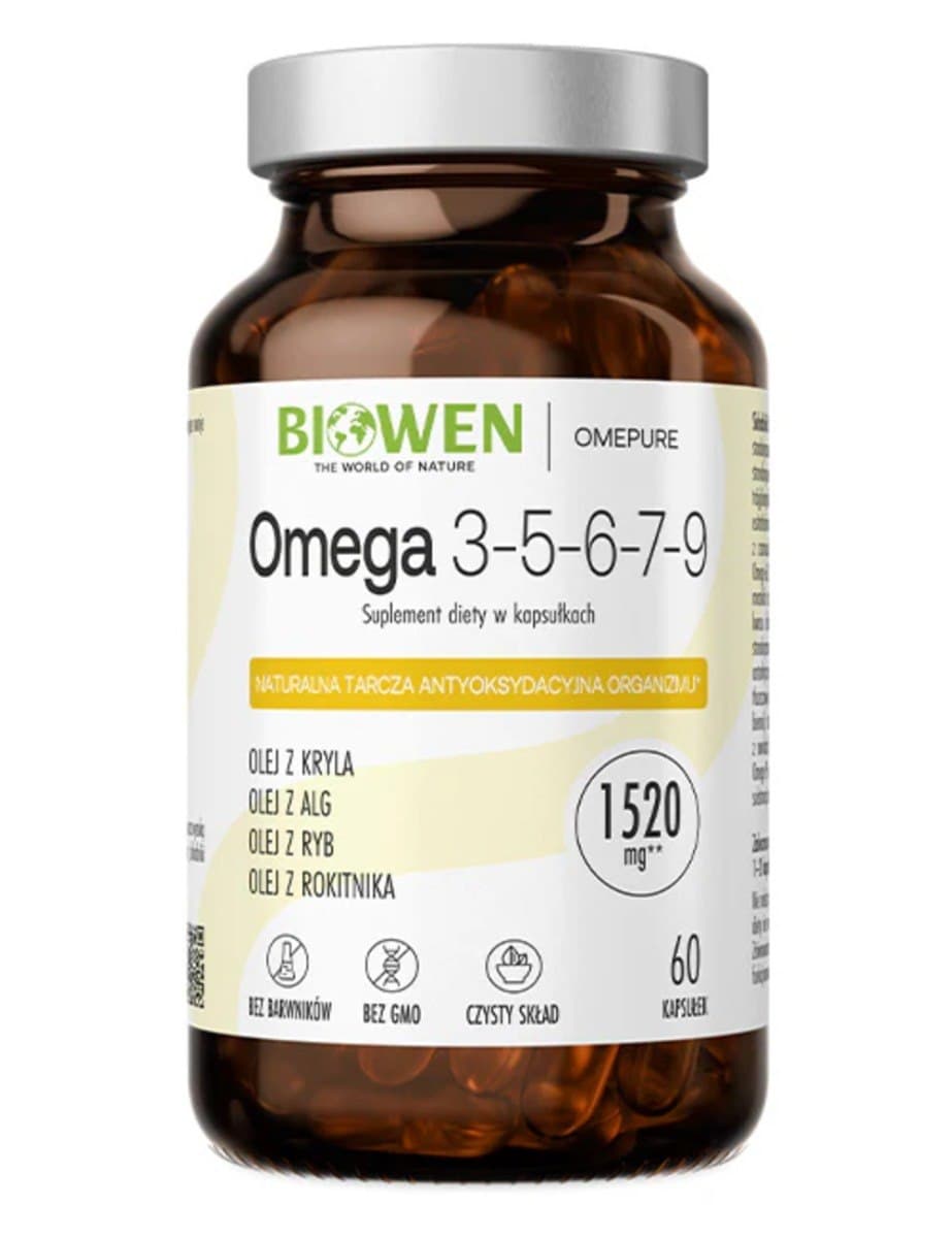 Biowen - Omega 3-5-6-7-9 - 60 Caps – Biowen förpackning