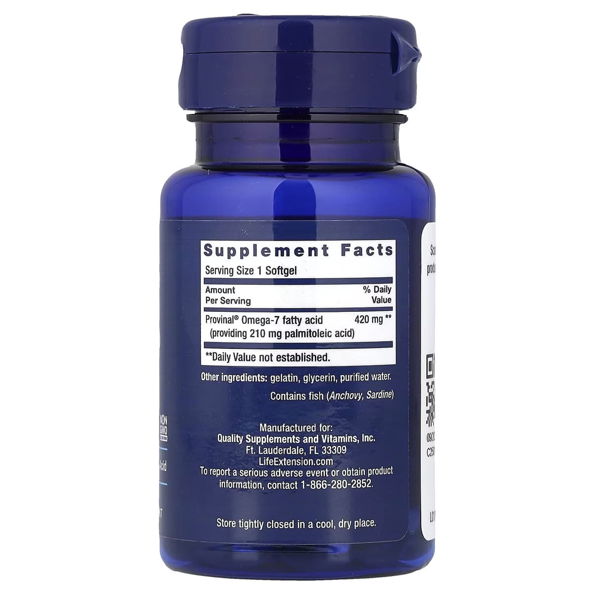 Life Extension - Provinal Purified Omega-7 - 30 Sgels