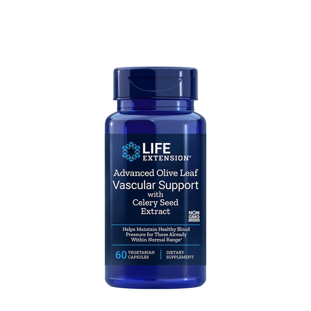 Life Extension - Advanced Olive Leaf Vascular Support With Celery Seed Extract - 60 Vcaps – Life Extension förpackning