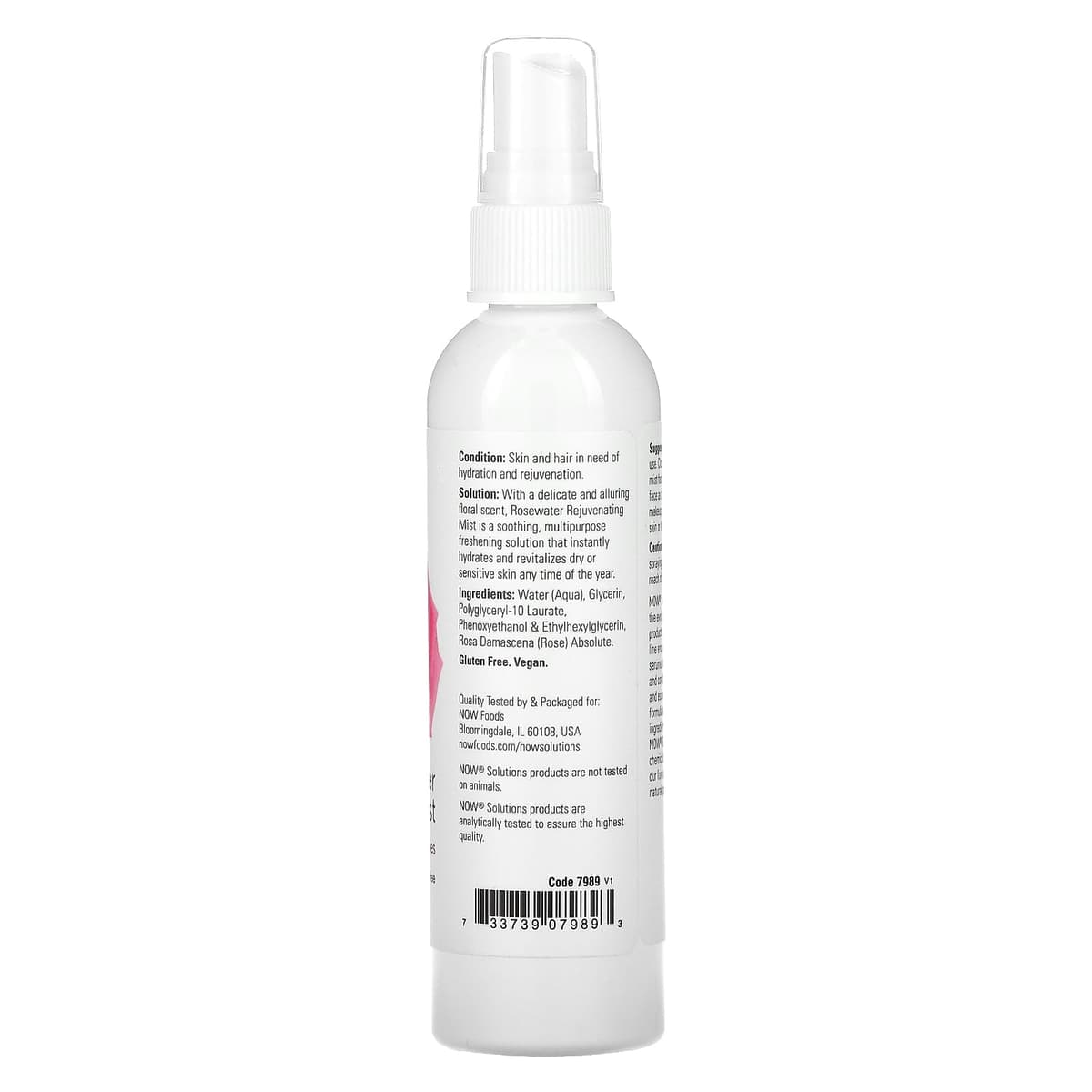 NOW Foods - Rosewater Rejuvenating Mist - 118ml