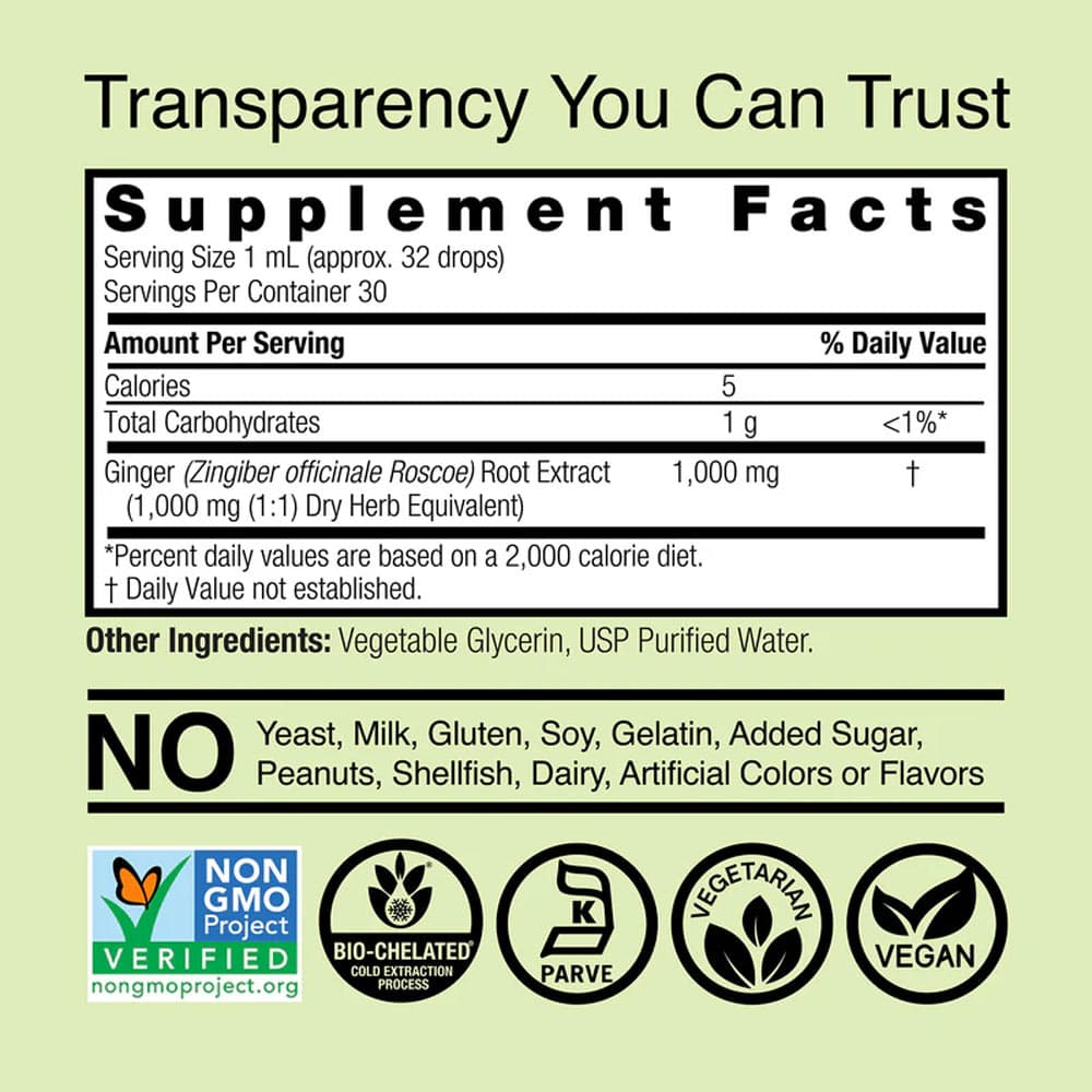 Nature's Answer - Ginger Root Fluid Extract - 30ml