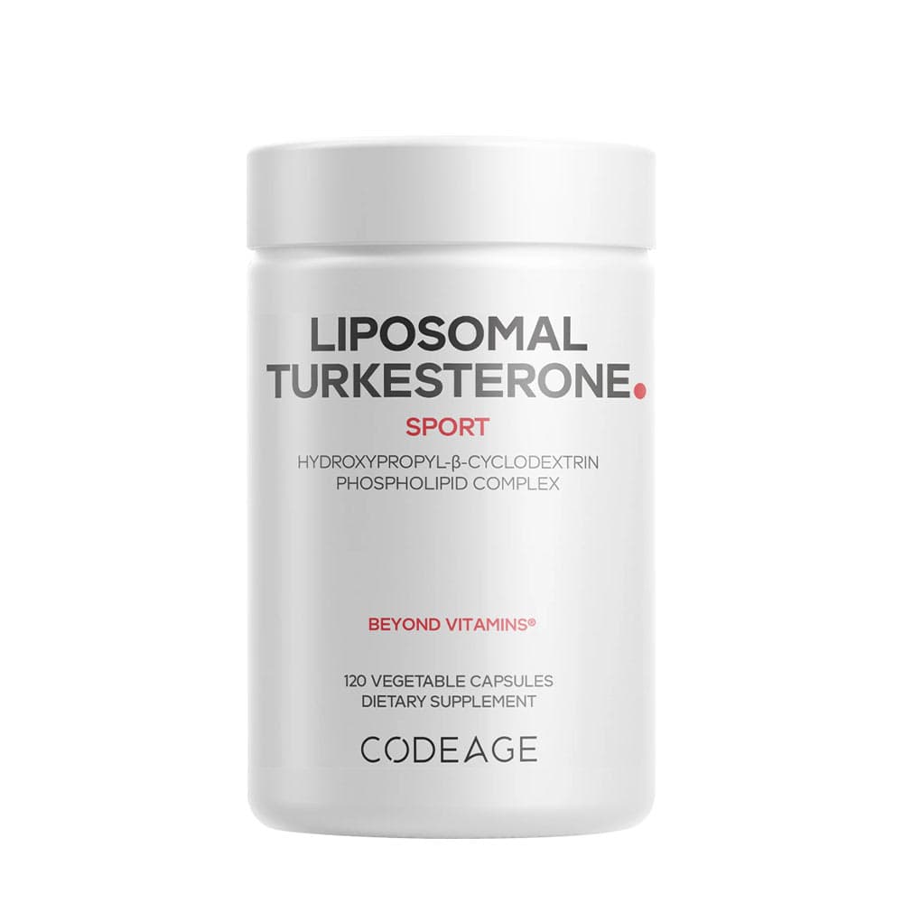 Codeage Liposomal Turkesteron - 120 Vcaps - 120 Vegetable Caps – Codeage förpackning