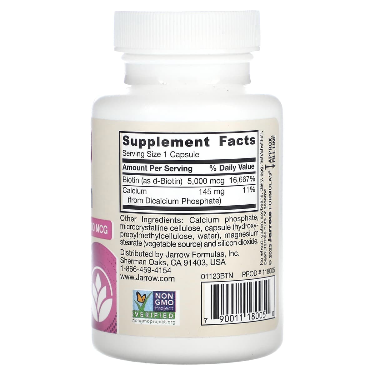 Jarrow Formulas - Vegan Biotin Ultra Strength - 100 Veggie Capsules