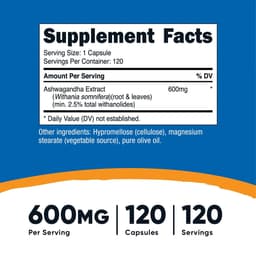 Nutricost - Ashwagandha Root - 120 Caps