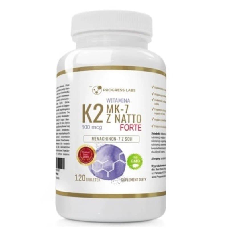 Progress Labs - Vitamin K2 MK-7 with Natto Forte – Progress Labs förpackning
