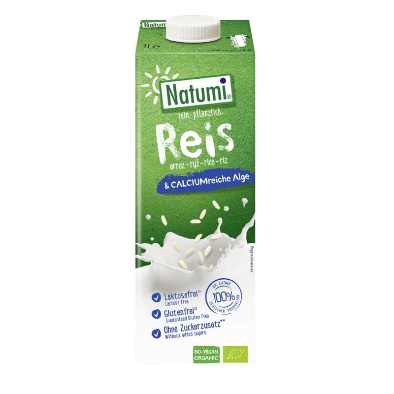 Natumi - Rice Drink with Calcium-Rich Algae - 1L – Natumi förpackning