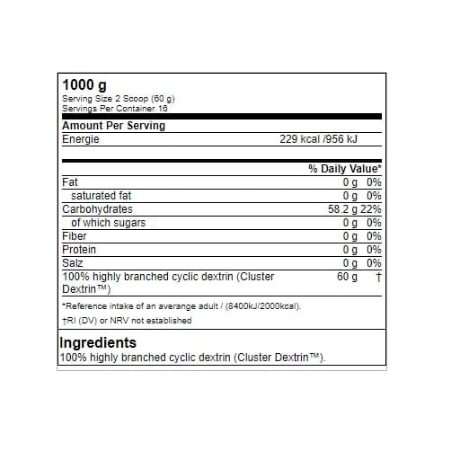 GN Genetic Nutrition - Cluster Dextrin - 1000 g