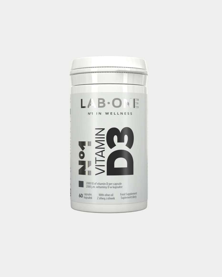 LAB ONE - Vitamin D3 - 60 Capsules – LAB ONE förpackning