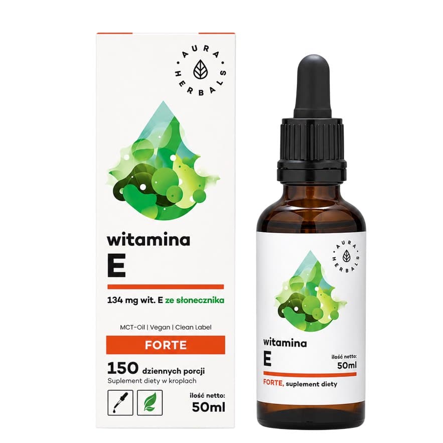 Aura Herbals - Vitamin E Forte 200IU MCT Oil Drops 50ml