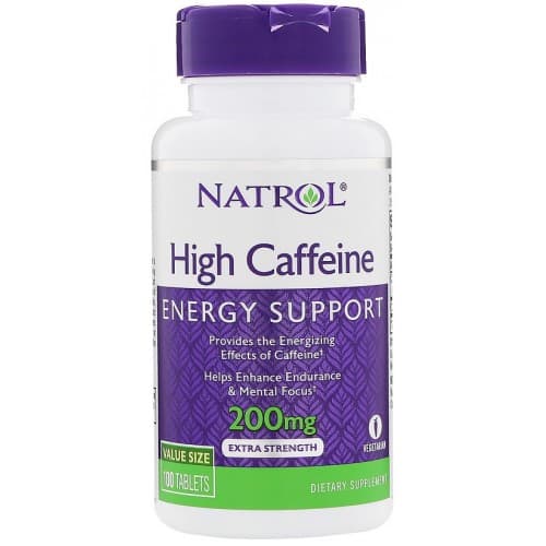 Natrol - High Caffeine - 100 Tablets – Natrol förpackning