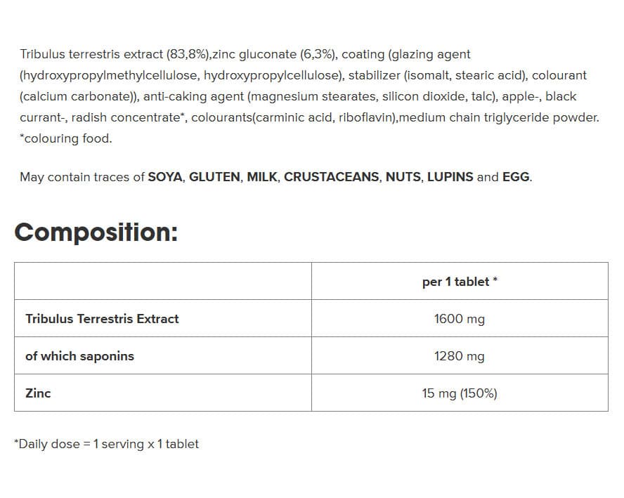 IronMaxx - Tribulus terrestris - Extra stark, 1600 mg, 90 tabletter