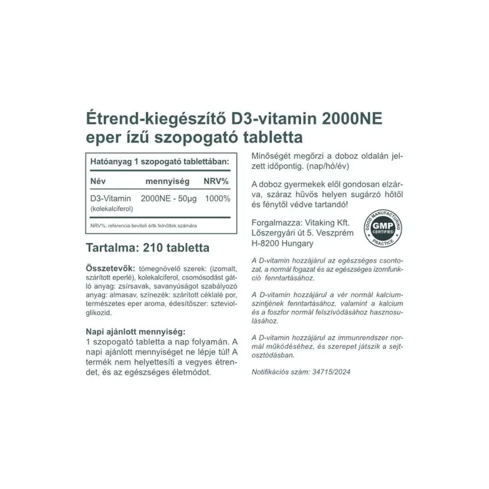 Vitaking - Strawberry - 210 Lozenges