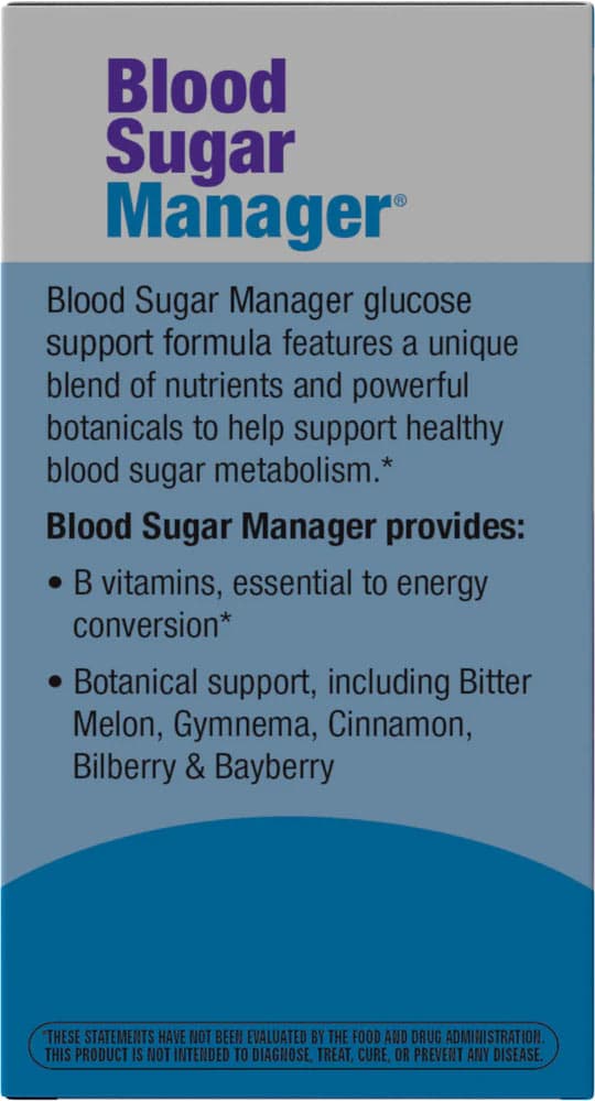 Nature'S Way - Blood Sugar Manager - 60 Tabs