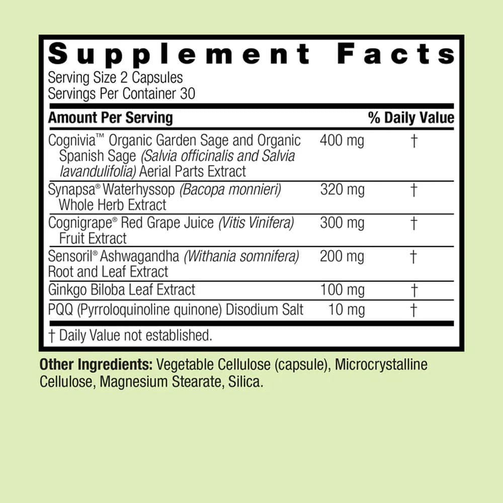 Nature's Answer - Cognimax - 60 Vcaps