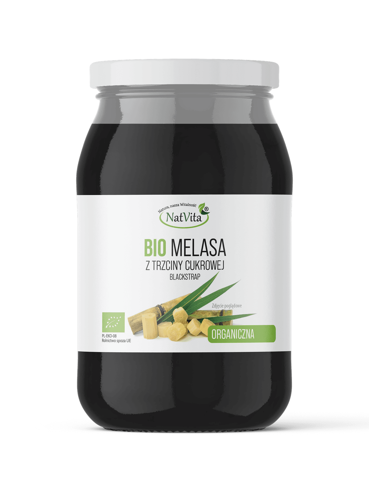 NatVita - Ekologisk sockerrörsmelass - 1200 g – NatVita förpackning