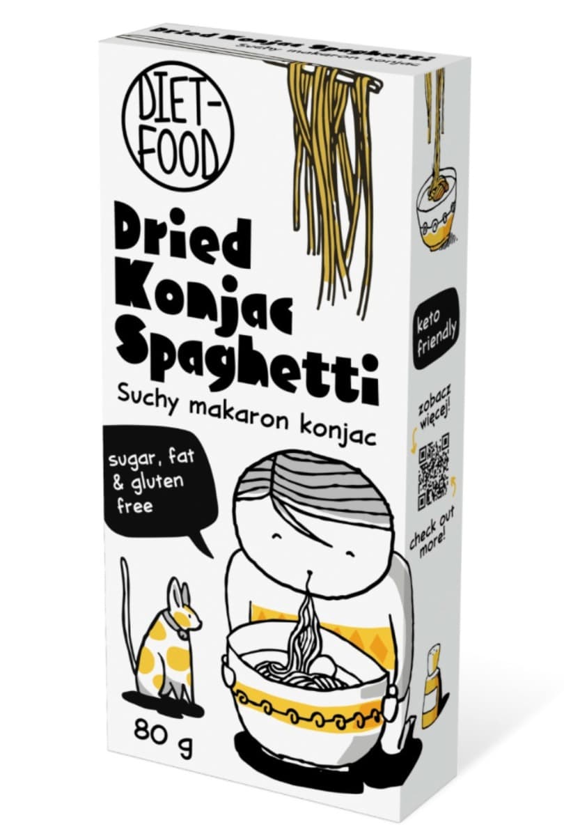 Diet-food - Suchy Makaron Shirataki Konjac Spaghetti 80 g – Diet-Food förpackning