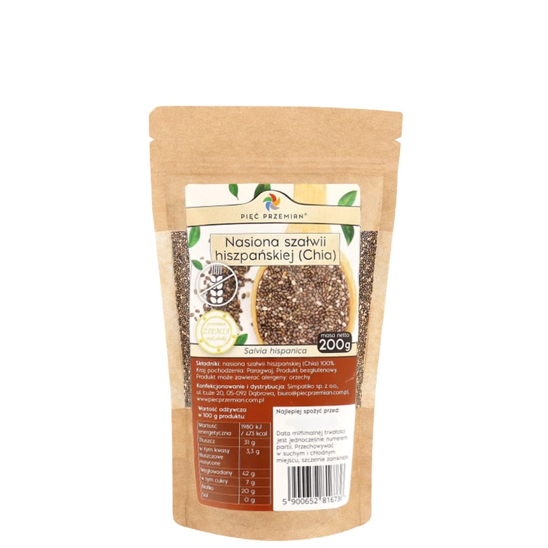 Pięć Przemian - Chia Seeds - Gluten-Free – Pięć Przemian förpackning