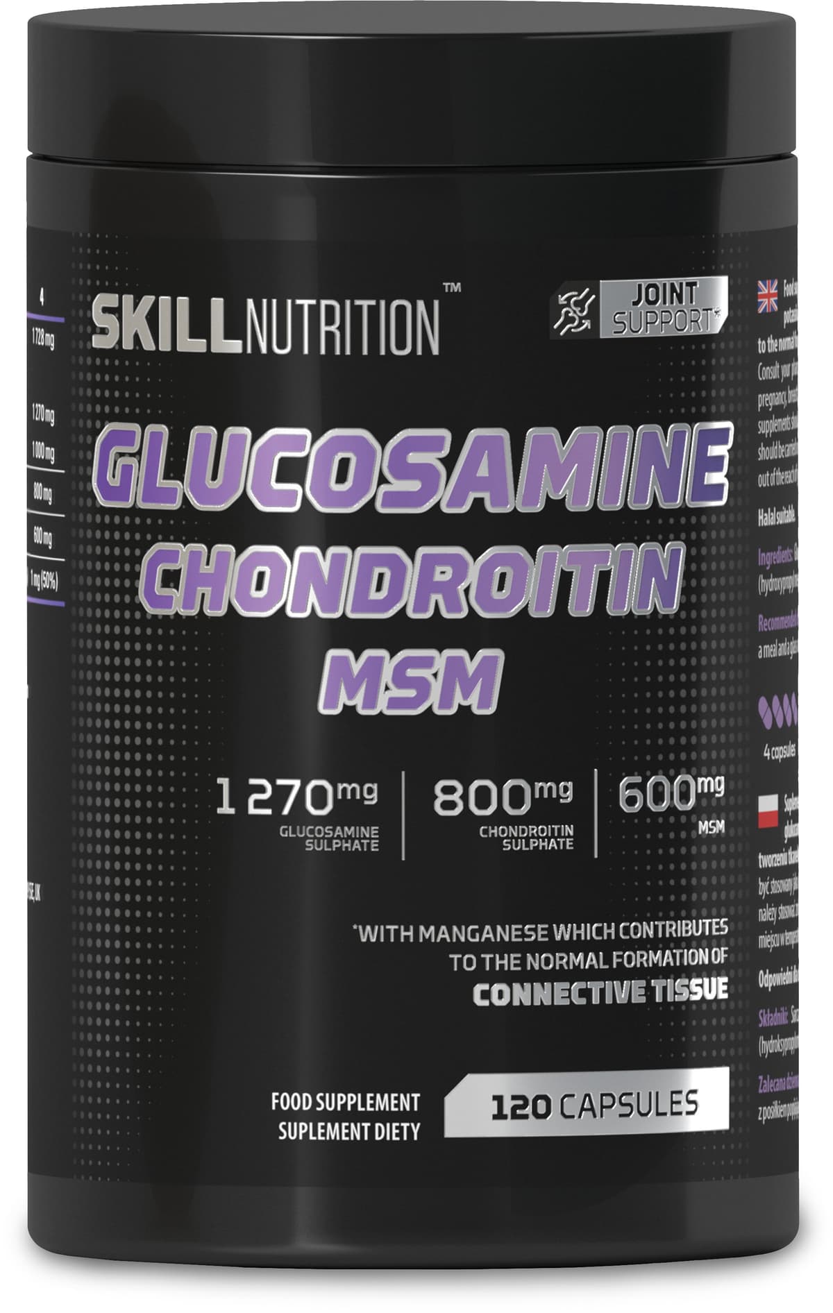 Skill Nutrition - Glukosamiini Kondroitiini MSM – Skill Nutrition pakkaus
