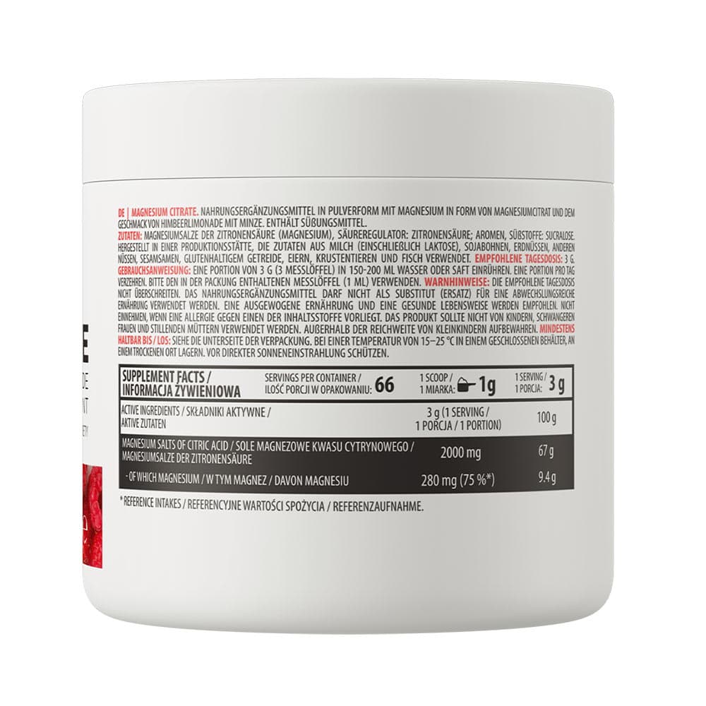 OstroVit - Magnesium Citrate Raspberry Lemonade Mint - 200g