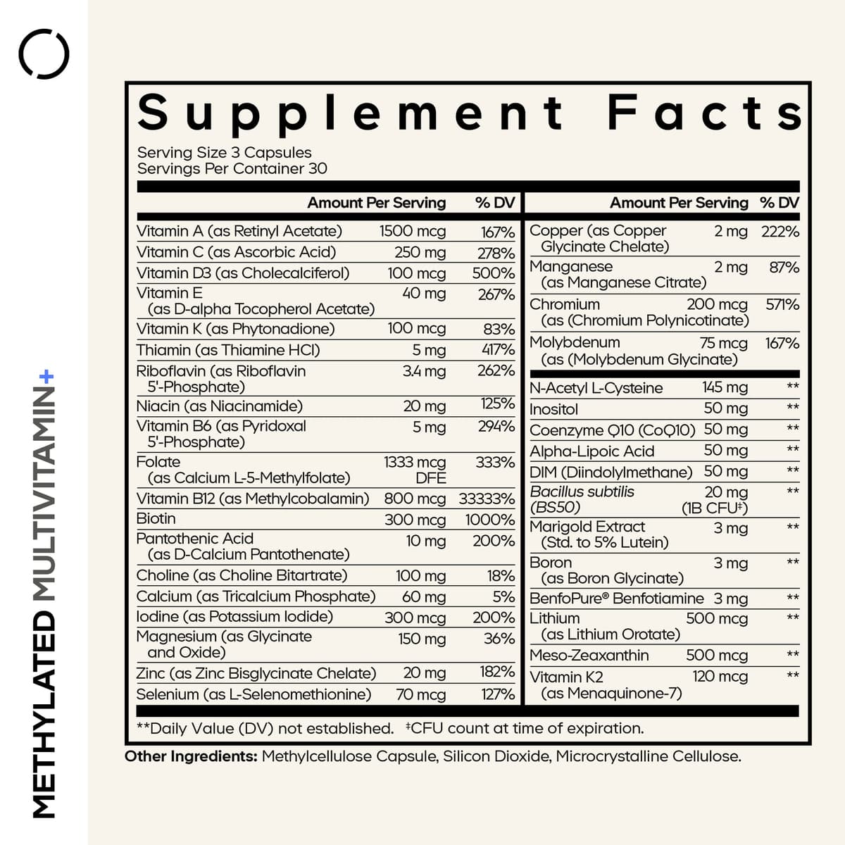 Codeage - Metyloitu Multivitamiini+ - 90 Kasviskapselia