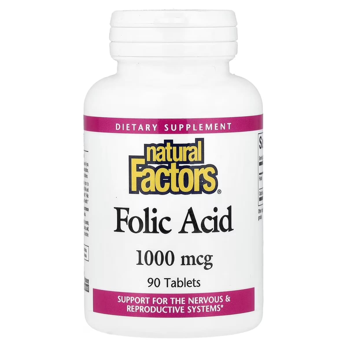 Natural Factors - Folic Acid - 90 Tabs