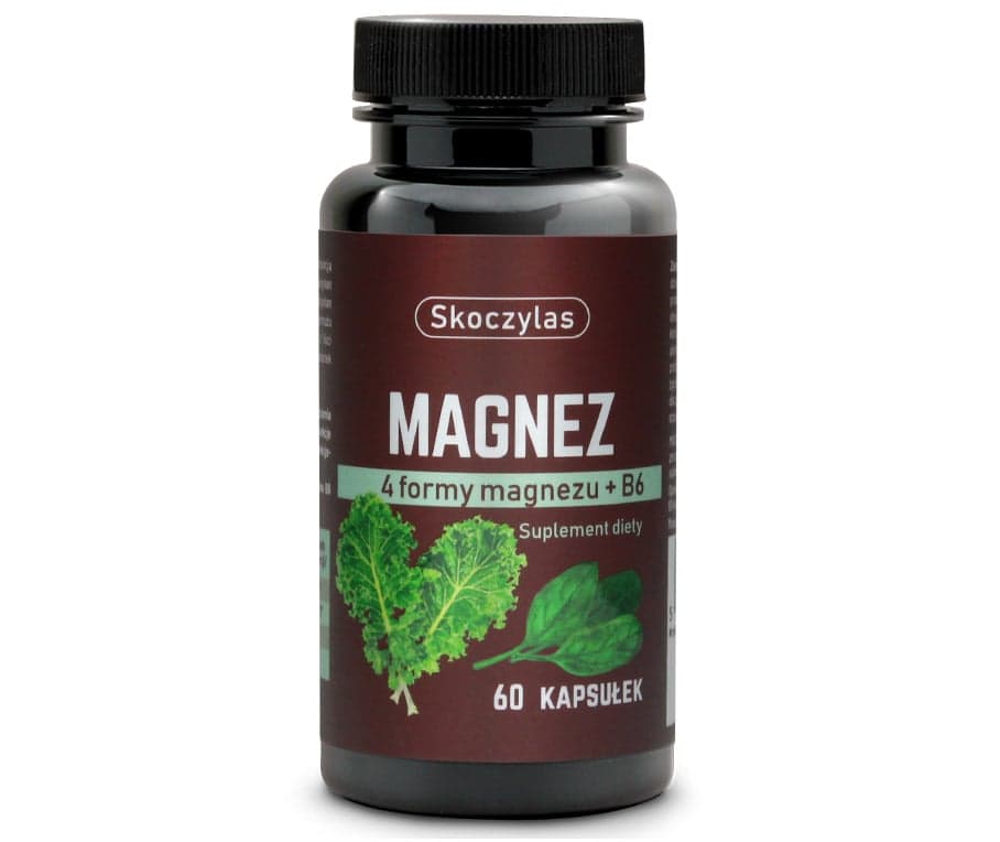 Magnesium 4 muodossa, B6-vitamiinia, pinaattia ja lehtikaalia – 60 kapselia