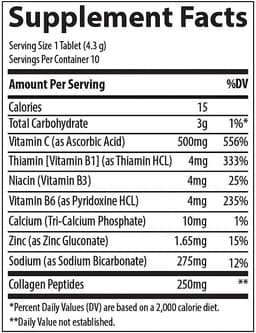 Trace Minerals Collagen Effervescent - Peach Mango - 10 Effervescent Tabs - 10 Tabs / 1.52oz (43g)