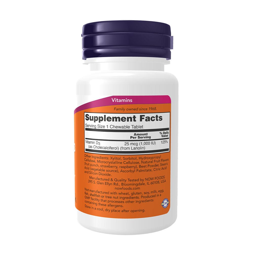 NOW Foods - Vitamin D3 - 180 Chewables