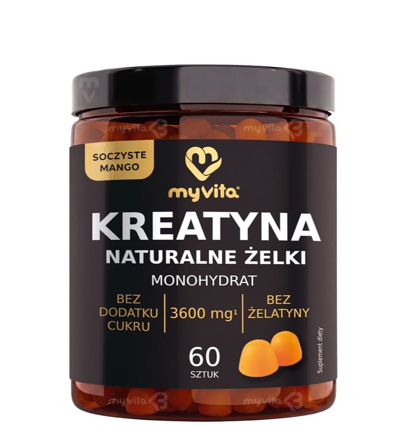 MyVita - Kreatiinikumikarkki Mango, 60 kumikarkkia
