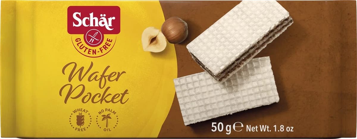 Schär - Schar Wafle orzechowe Wafer Pocket 50g