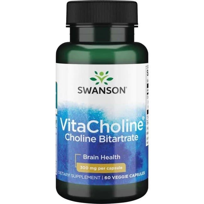 Swanson - Vitacholine Choline Bitartrate - 300mg, 60 Vcaps – Swanson förpackning