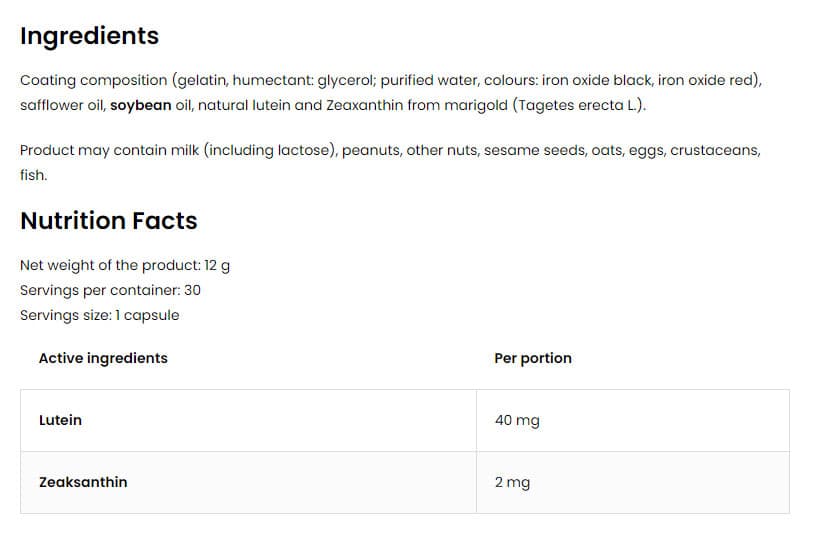 Ostrovit - Luteiini Forte - 30 Kaps