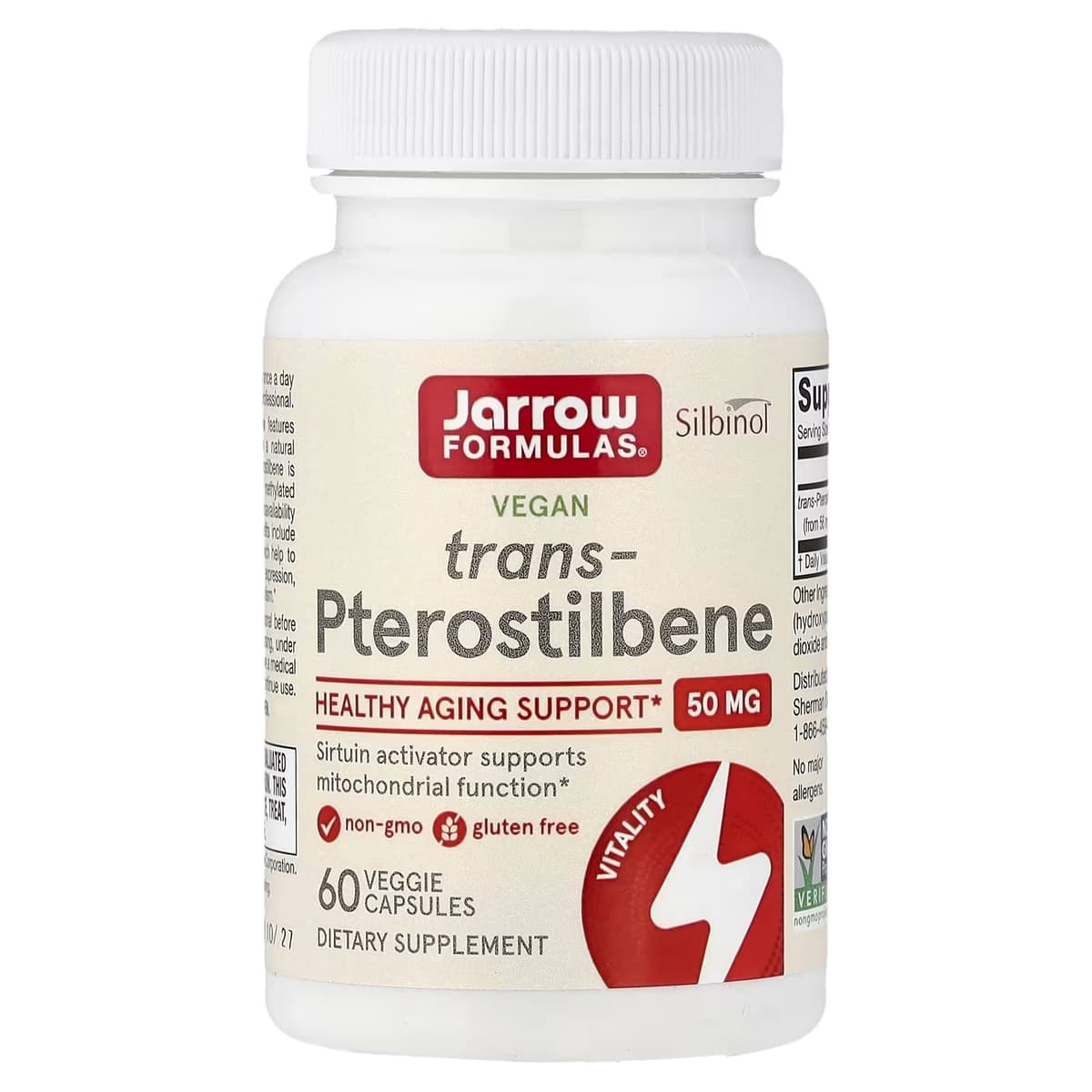 Jarrow Formulas - trans-Pterostilbene - 60 Veggie Capsules