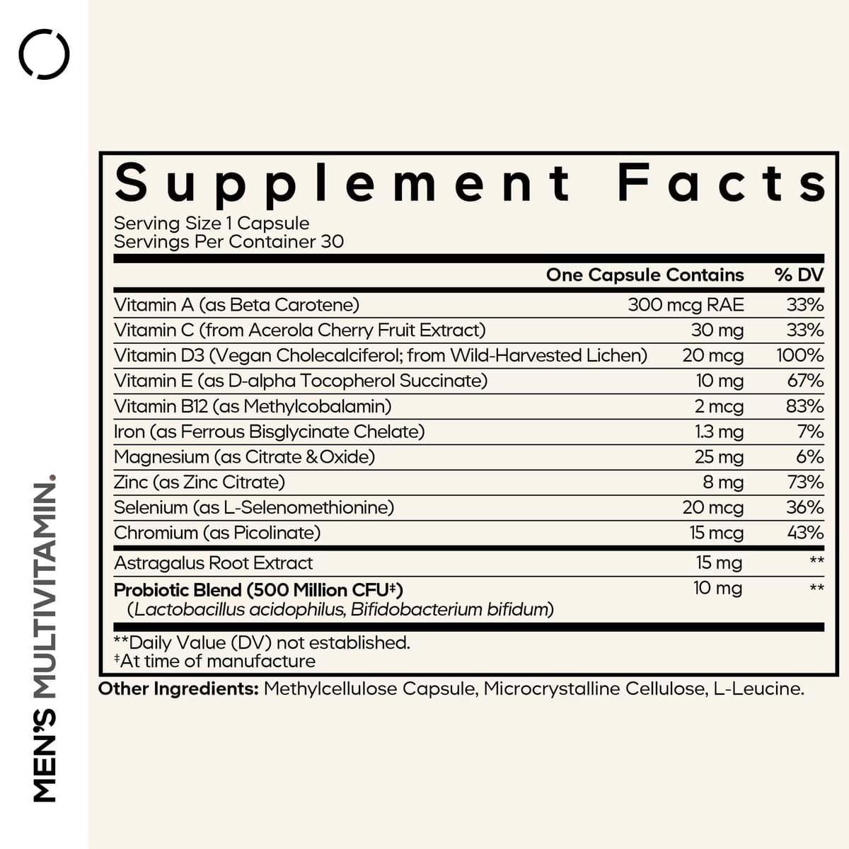 Codeage - Men's Multivitamin - 30 Vegetable Capsules