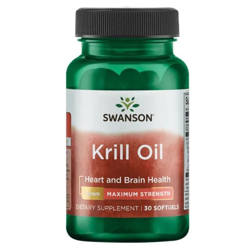 Swanson - Krill Oil Heart And Brain Health Maximum Strength - 30 Sgels – Swanson förpackning